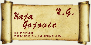 Maja Gojović vizit kartica